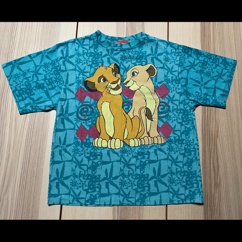 Vtg Disney Lion King Huge Print Simba Nala Yth XL